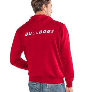 Georgia Bulldogs Mens Cadence Full Zip Sweatshirt, Red, Size Small